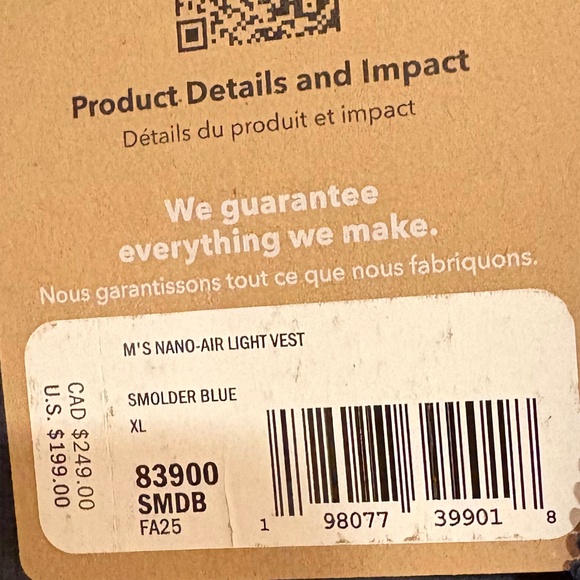 NWT Patagonia Nano- Air Light Vest in Smolder Blue- L & XL - Picture 7 of 7